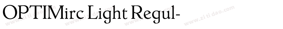 OPTIMirc Light Regul字体转换